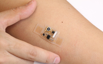 Epidermal electronics on a human arm